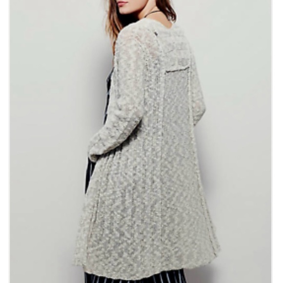 Free People Maxi Cardigan Sweater Oatmeal Free Spirit XS - Picture 3 of 11